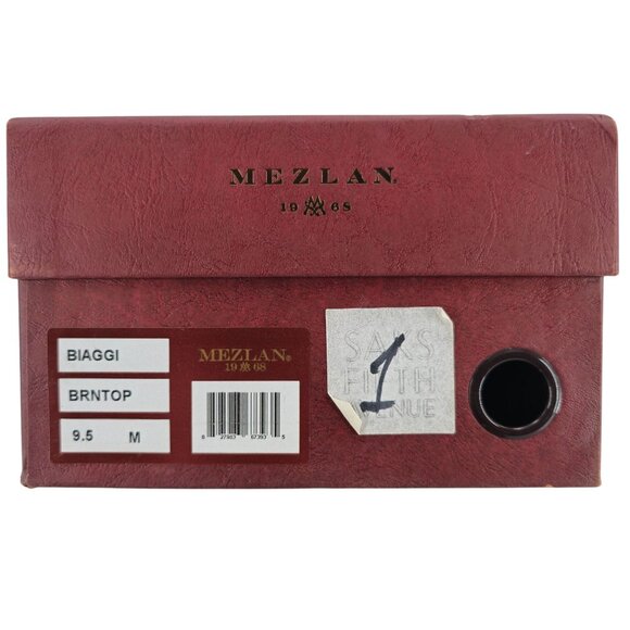 Mezlan Spain Mens size 9.5 Brown Beige Suede Leather Wingtip Oxfords Dress Shoes - Picture 11 of 12